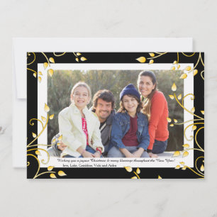 Golden Holiday Carte photo