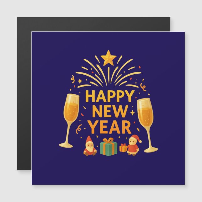 Golden Holiday Party with Santa & Gifts (Devant / Derrière)