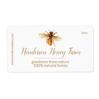 Golden Honey Bee Étiquette