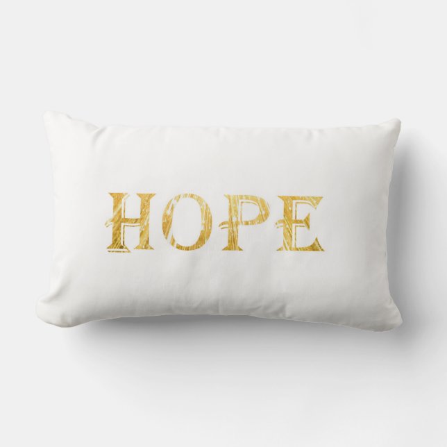 Golden Hope Text Lumbar Coussin 33 cm x 53 cm (Recto)