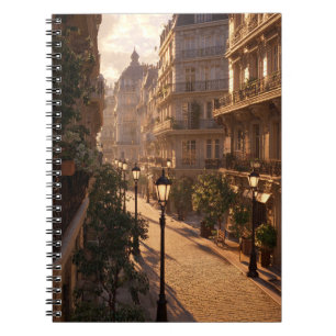 Golden Hour Paris Quiet Street Carnet