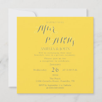 Golden invitation card
