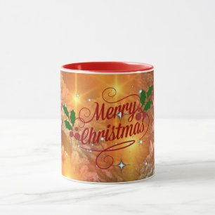 Golden Joyeux Christmas Mug