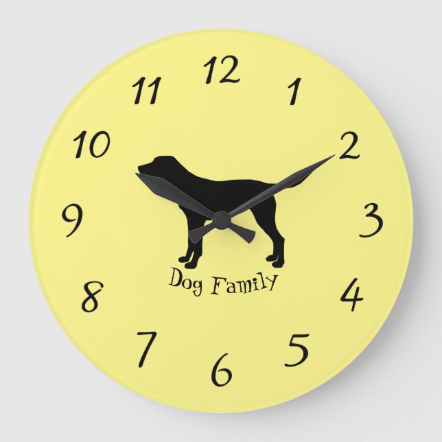 Golden labrador Silhouette Grande horloge (Recto)