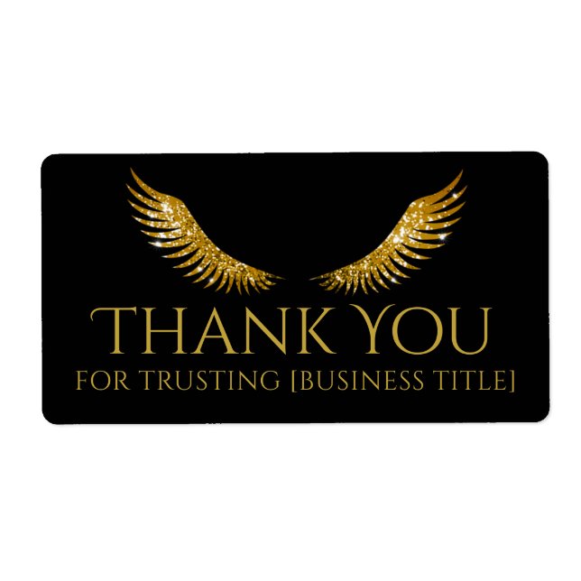 Golden Lash Wings Étiquette noir (Devant)