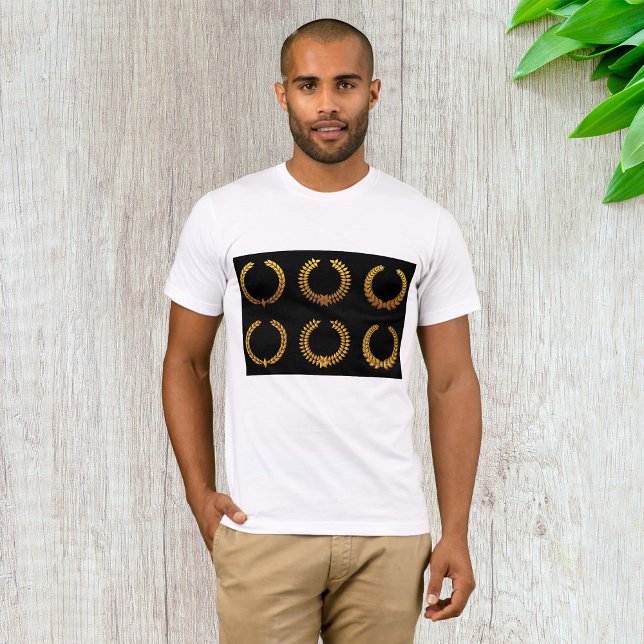 Golden Laurel Wreaths Mens T-Shirt (Créateur téléchargé)
