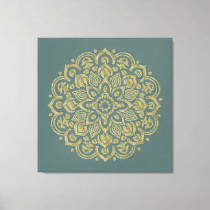 Golden Mandala - Toile Enveloppée