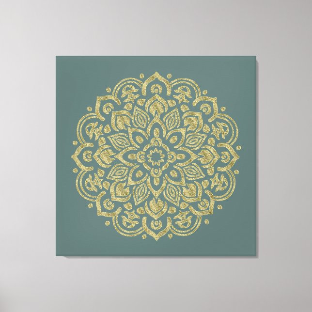 Golden Mandala - Toile Enveloppée (Recto)