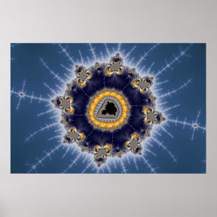 Golden Mandelbrot - Poster fractal