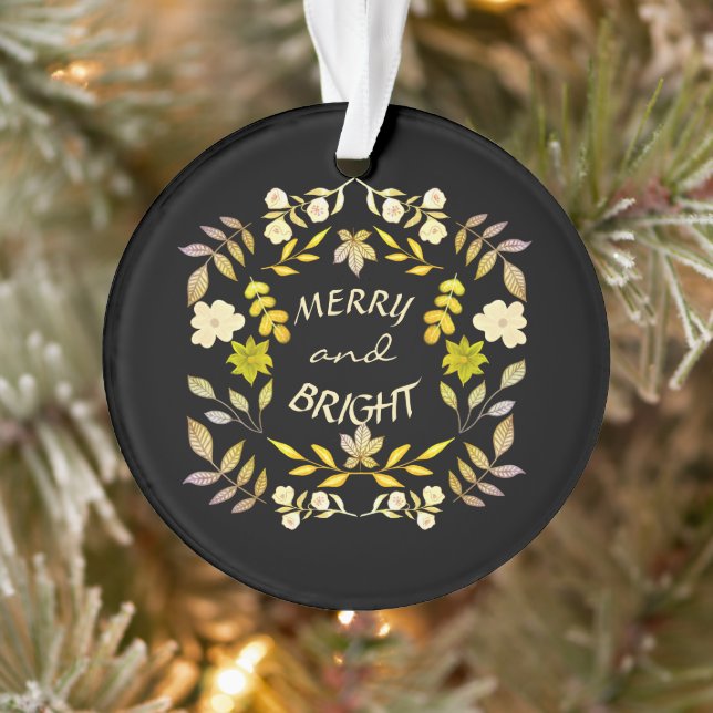 GOLDEN MERRY ET BRIGHT personnalisé (Arbre)