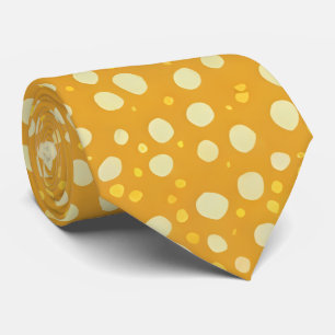 Golden Mustard & Cream Polka Cravate