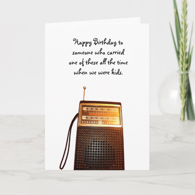 Golden Oldies Transistor Radio Carte Anniversaire (Devant)
