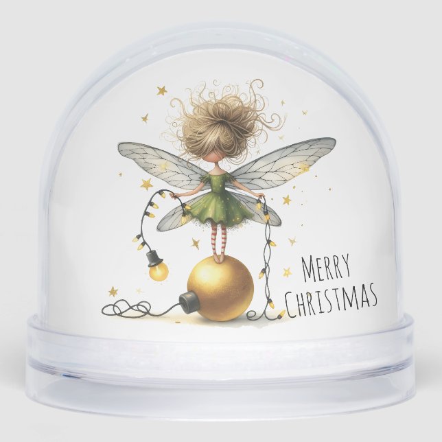 Golden Ornament Fairy Holiday Card (Avant)