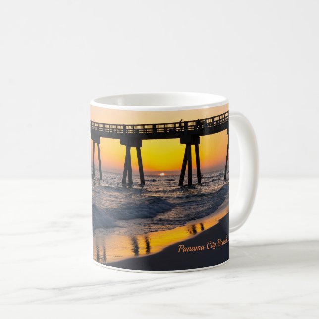 Golden Panama City Beach Sunset réflexions Mug (Devant droit)