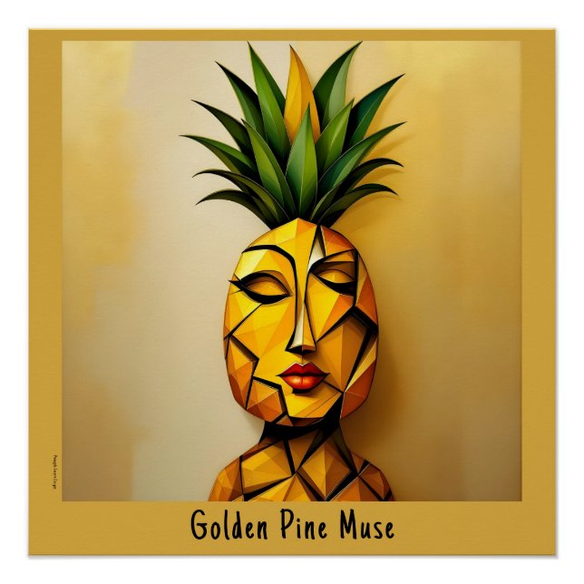 Golden Pine Muse - Poster brillant (Devant)