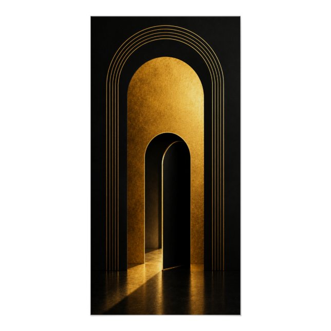 Golden Portal Wall Art Poster (Devant)