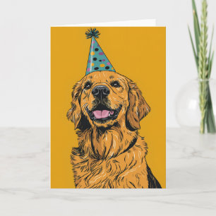 Golden Retriever Anniversaire Carte de voeux