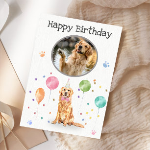 Golden Retriever Anniversaire Fête Chien Carte Ani