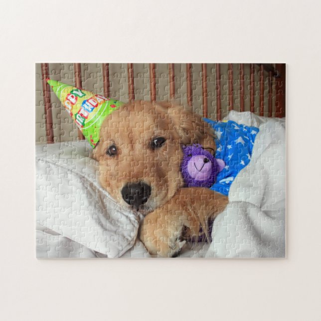 Golden Retriever Anniversaire Jigsaw Puzzle (Horizontal)