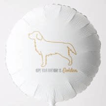 Golden Retriever Birthday Balloon