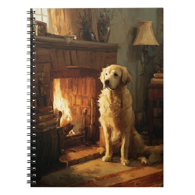 Golden Retriever by the Hearth Carnet (Devant)