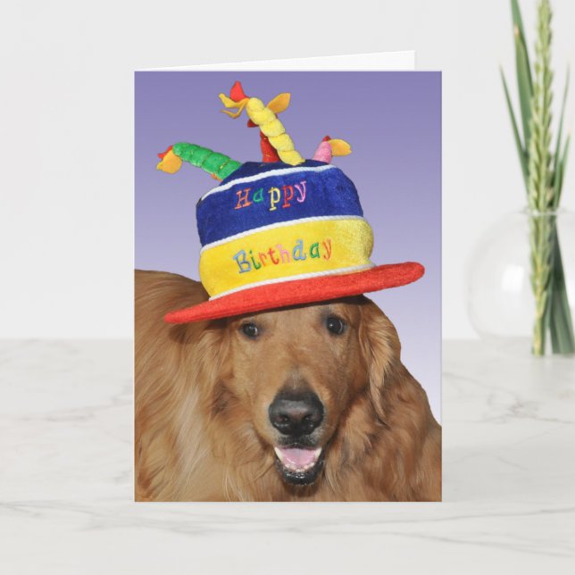 Golden Retriever cake casquette carte (Devant)