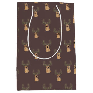 Golden Retriever Christmas Antler Cadeau sac