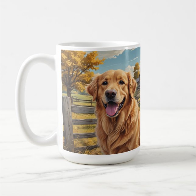 Golden Retriever Coffee Mug (Gauche)