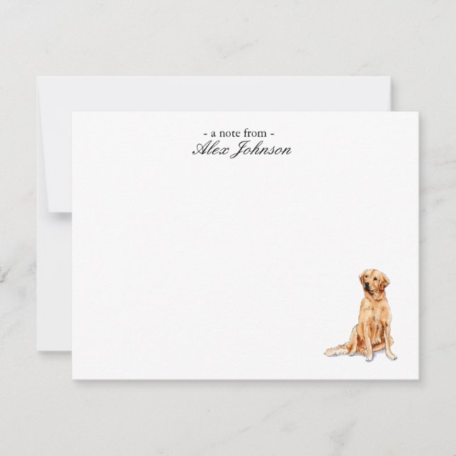 Golden Retriever Custom Flat Merci Notes (Devant)