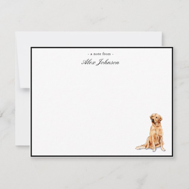 Golden Retriever Custom Flat Merci Notes (Devant)