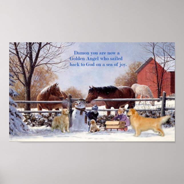 Golden Retriever Damon Poster (Devant)