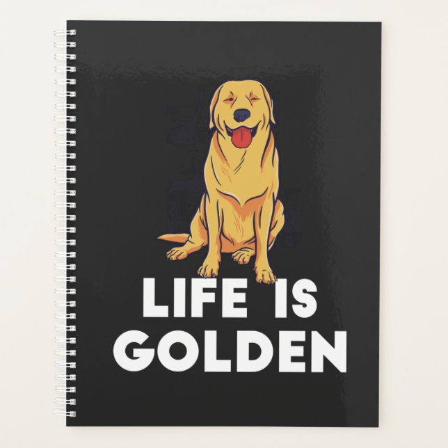 Golden Retriever Dog - La vie est dorée (Devant)