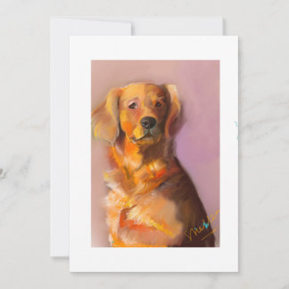 Golden Retriever Flat Carte de remerciements- Pein