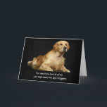 Golden Retriever Funny carte d'anniversaire<br><div class="desc">Golden Retriever Funny carte d'anniversaire</div>