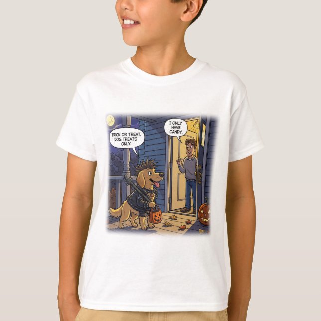 Golden Retriever Halloween T-Shirt Funny Traitemen (Devant)