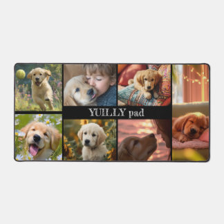 Golden Retriever Happy Collage Mat de bureau