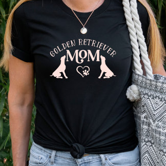 Golden Retriever Maman Coeur Chien Paw T-Shirt
