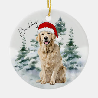 Golden Retriever, Ornement de Noël personnalisé