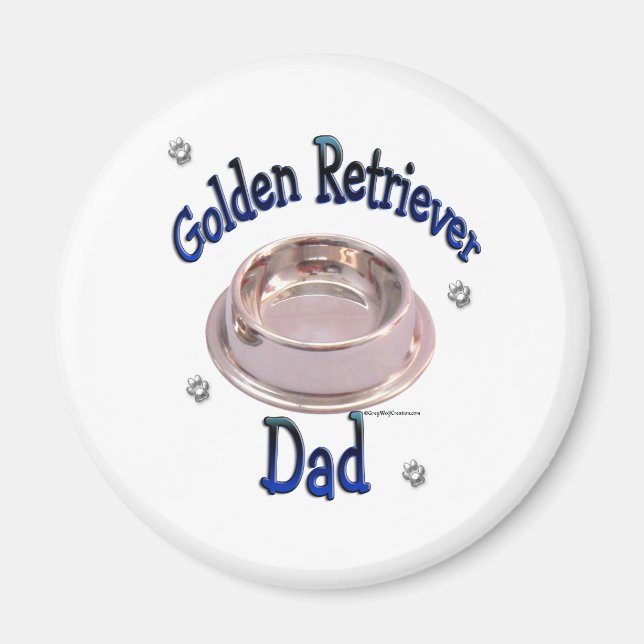 Golden Retriever Papa - Magnet (Devant)