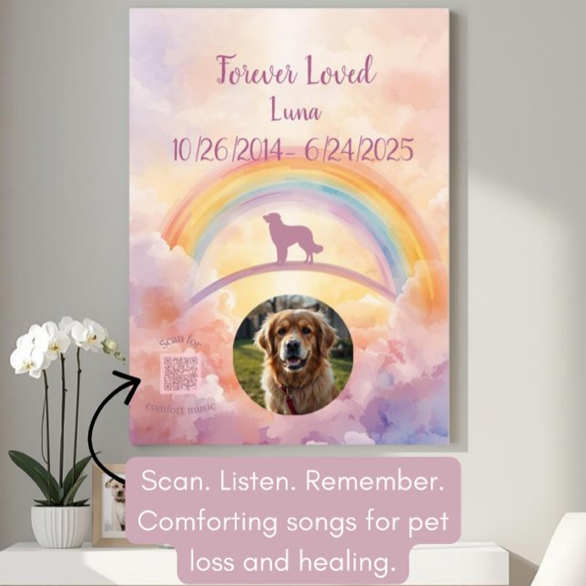 Golden Retriever Rainbow Bridge Poster – Dog Loss (Créateur téléchargé)