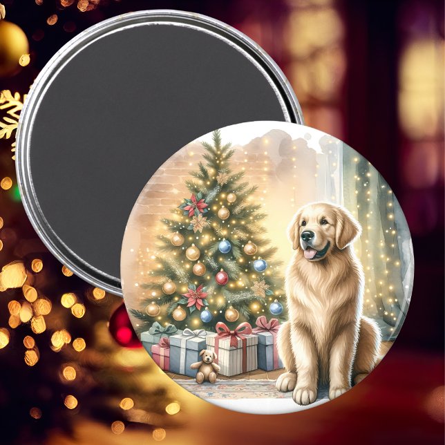 Golden Retriever Scene Magnet (Créateur téléchargé)