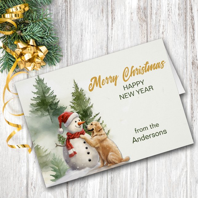 Golden Retriever Snowman Ami Noël (Créateur téléchargé)