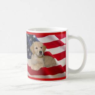 Golden retriever toute la tasse américaine de