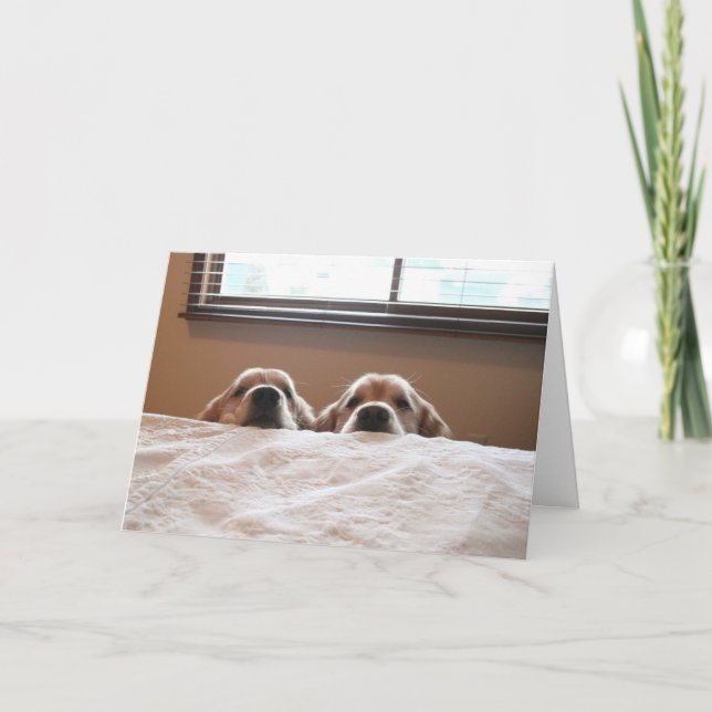 Golden Retriever Up Pourtant la carte de la fête d (Devant)