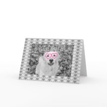 Golden retriever VALENTINE Carte de voeux