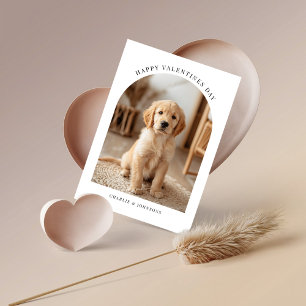 Golden Retriever Valentines Day Carte photo chiot