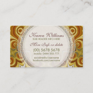 Golden Retro Super Swirls w. Carte de visite de lo
