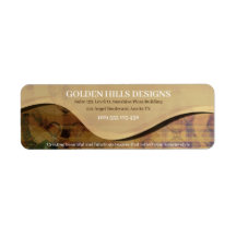 Golden Rolling Hills Retourner l'adresse Étiquette