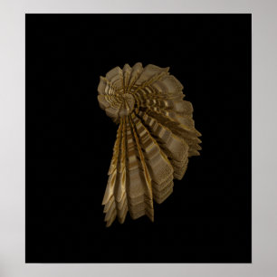 golden romance seashell poster