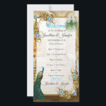 Golden Royal Peacock Temple Mariage Dreams<br><div class="desc">Des visions rêvées des origines de notre monde naturel,  avec feuillage magique,  oiseaux colorés,  cascades luxuriantes et rivières,  où fleurissent des fleurs roses,  oranges et jaunes charnues et poussent lourd sous le poids de votre design mariage.</div>